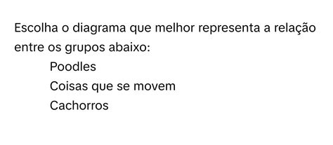 Solved Escolha O Diagrama Que Melhor Representa A Rela O Entre Os