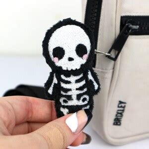 Skeleton Squishy Keychains Halloween Skull Mini Plush Keychain for ...