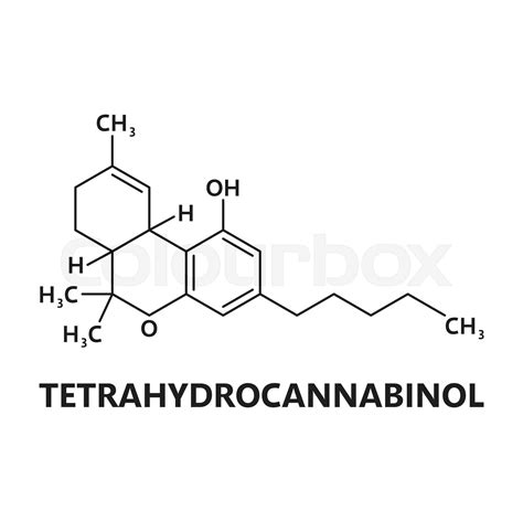 Tetrahydrocannabinol Cannabinoid Molek L Stock Vektor Colourbox