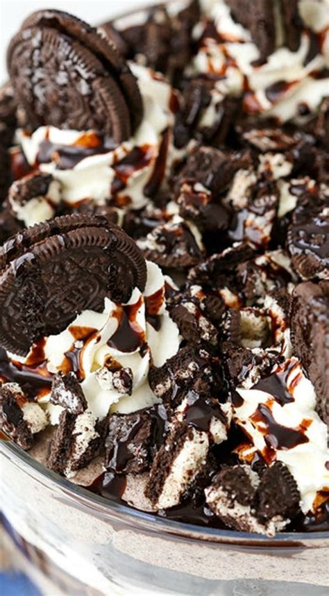 Oreo Cheesecake Brownie Trifle Food Easy Father