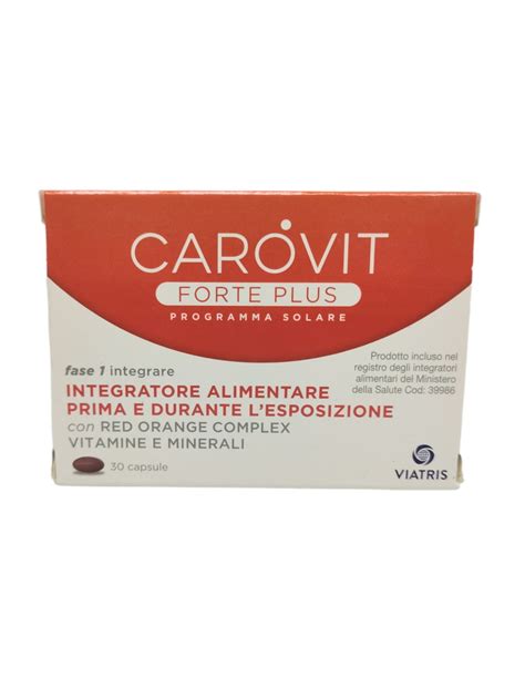 Carovit Forte Plus Programma Solare Integratore Da 30 Capsule