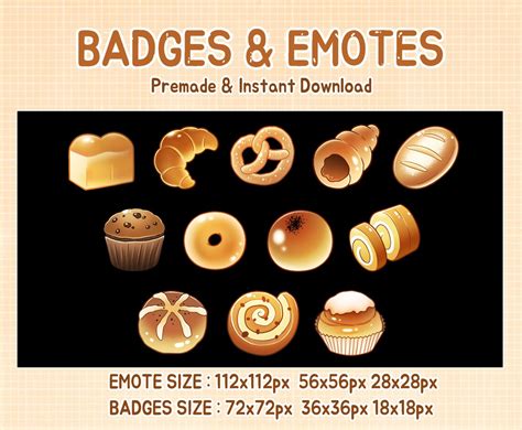 Twitch Bread Sub Badges And Emotes Etsy