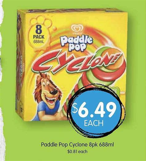 Paddle Pop Cyclone Offer At Spudshed