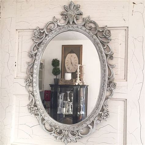 White Shabby Chic Bathroom Mirror Everything Bathroom