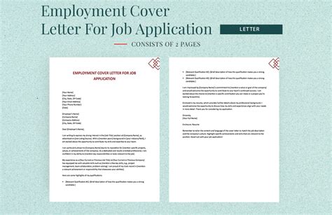 Cover Letter Job Application Template