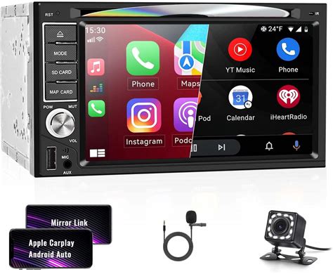 Autoradio Double DIN Avec Lecteur CD DVD Apple Carplay Android Auto