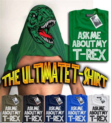 Ask Me About My T Rex T Shirt Hotscamp Premium Dinosaur Hipster Flip