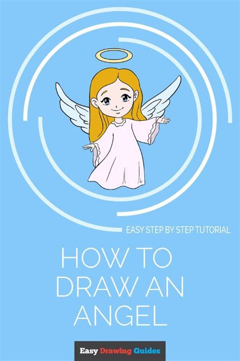 How To Draw An Angel In A Few Easy Steps Easy Drawing Guides Angel Drawing Easy How To Draw