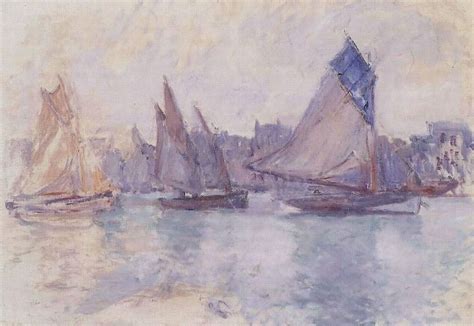 Bateaux Dans Le Port Du Havre C Monet W 815 Monet Oil Paintings