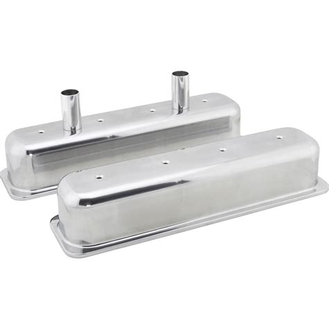 Small Block Chevy Tall Aluminum Centerbolt Valve Covers Polished