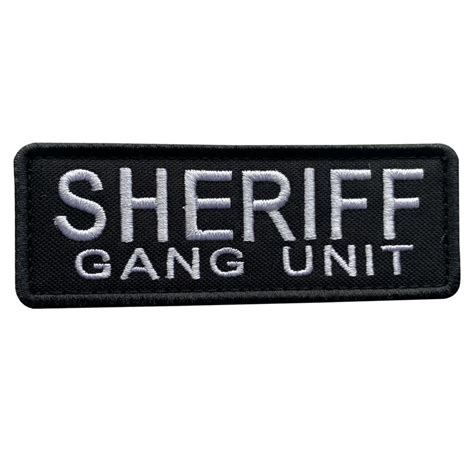 Uuken Small 4x14 Inches Embroidered Sheriff Gang Unit Patch For Tacti