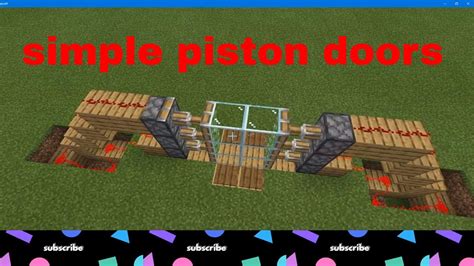 How To Make 2 Simple Piston Doors Youtube