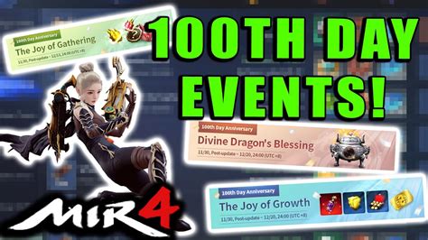 Mir4 100th Day Events Free Stuff Divine Dragons Blessing Joy Of