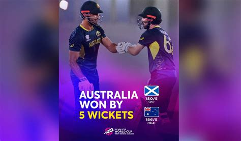 T World Cup Australia Crushes Scotland England Reach Super Eight