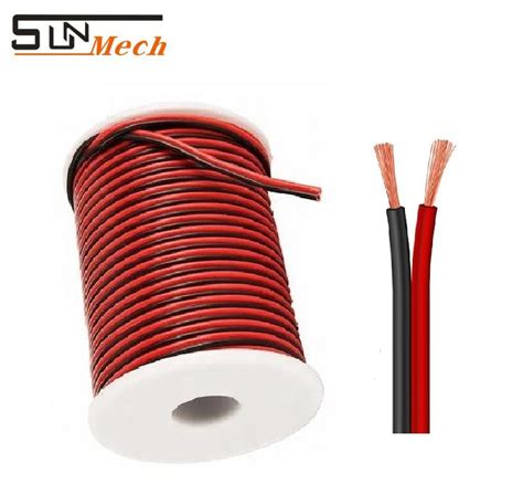 Speaker Wire 2core Transparent Pvc Redandblack Audio Cable Ofc Electric