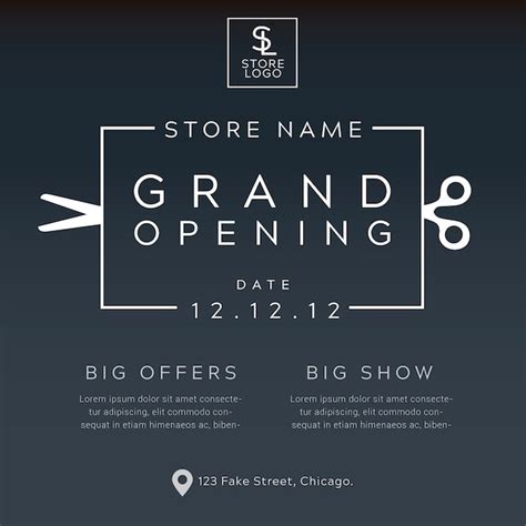 Premium Vector Grand Opening Minimalist Poster Vector