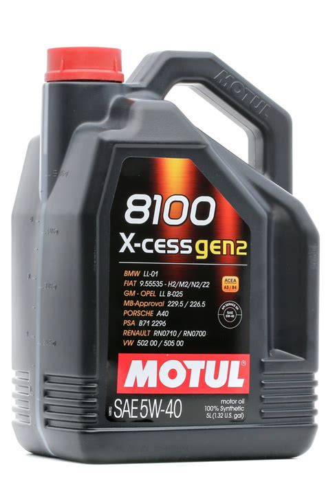 OLEJ MOTUL 5W40 5L 8100 X CESS GEN2 VW 502 00 505 00 BMW LL 01 ACEA A3