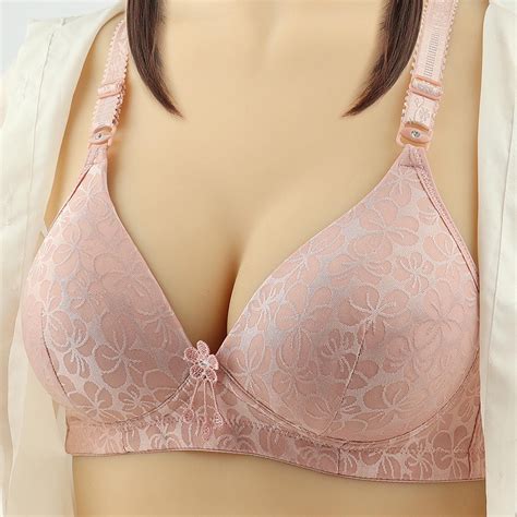 Amidoa Girls Bras Wireless Large Bust Full Coverage Lace Bra Womens Lingerie Plus Size 36