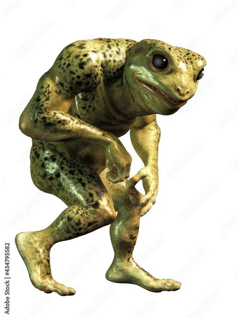 A Mutant Frogman Stands Before You Half Frog And Half Human This