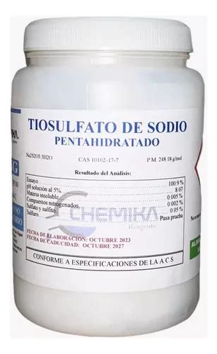 Tiosulfato De Sodio Penta R A De 500g Chemika Envío Gratis