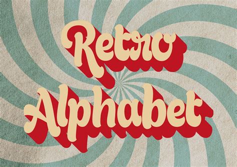 Retro Font Svg Wavy Groovy Font Vintage Font Svg Monogram Svg 80s