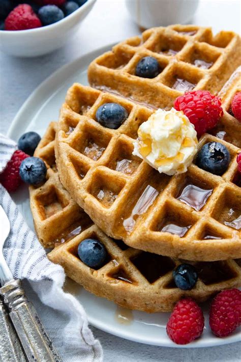 Fluffy Crispy Oat Flour Waffles Gluten Free Extra Easy Recipe