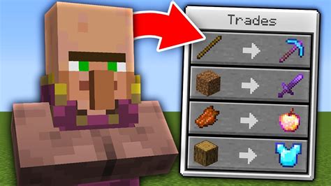 Minecraft But Villagers Trade OP Items YouTube