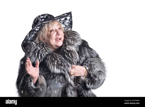 Mature Woman Wearing Fur Hat Hi Res Stock Photography And Images Alamy