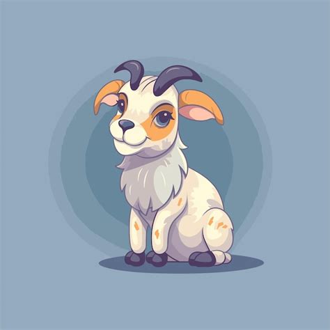 Premium Vector Happy Cartoon Goat Illustration