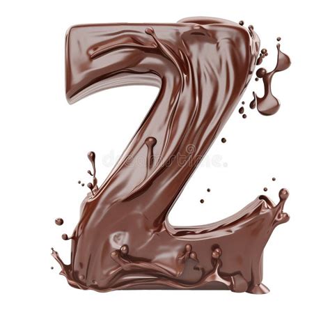 Melting Chocolate Alphabet Letter E Cutout On White Background