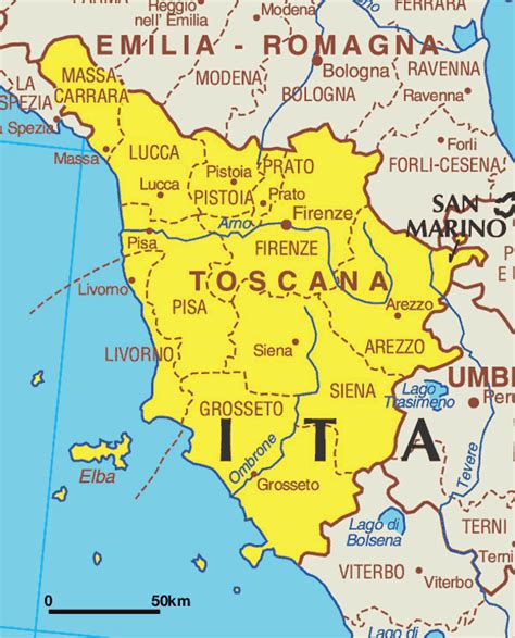 Map of Tuscany : Worldofmaps.net - online Maps and Travel Information