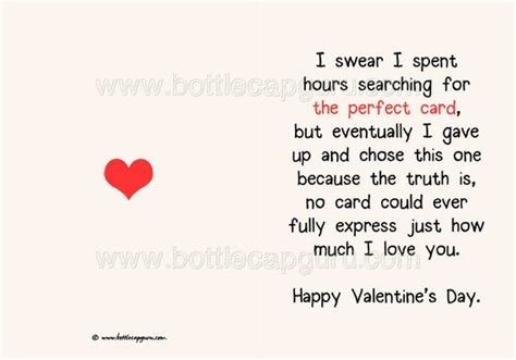 The Perfect Card Happy Valentines Day Romantic Card Printable Valentine For Him Or Her I