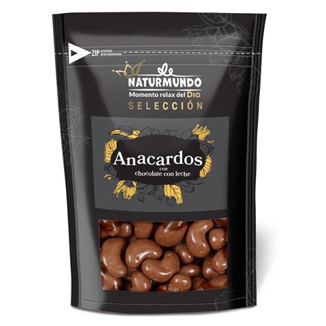 Anacardos Recubiertos Con Chocolate Con Leche Naturmundo De Dia Bolsa