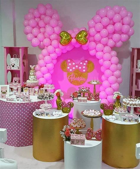 Inspira Es De Decora Es Do Tema Minnie Rosa Festa Minnie Decora O