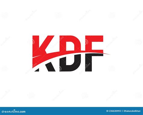 Kdf Letter Initial Logo Design Vector Illustration Stock Vector