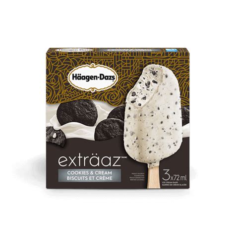 HÄagen Dazs Exträaz Cookies And Cream Ice Cream Bars Häagen Dazs