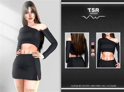 Busra Tr S CLOTHES SET 331 TOP BD933 In 2024 Outfit Sets Sims 4