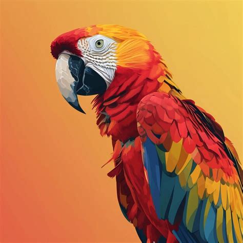 Premium Ai Image Beauty Red Macaw