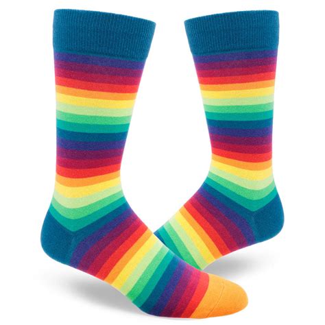 Mens Rainbow Gradient Socks Fun Novelty T Socks Sock Vault Sock Vault