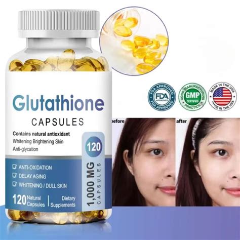 Glutathione Capsules Collagen Antioxidant Anti Aging Boosting Immunity