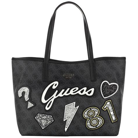 Сумка-шоппер с длинными ручками Guess Vikky HWSC69 95230_coal multi ...