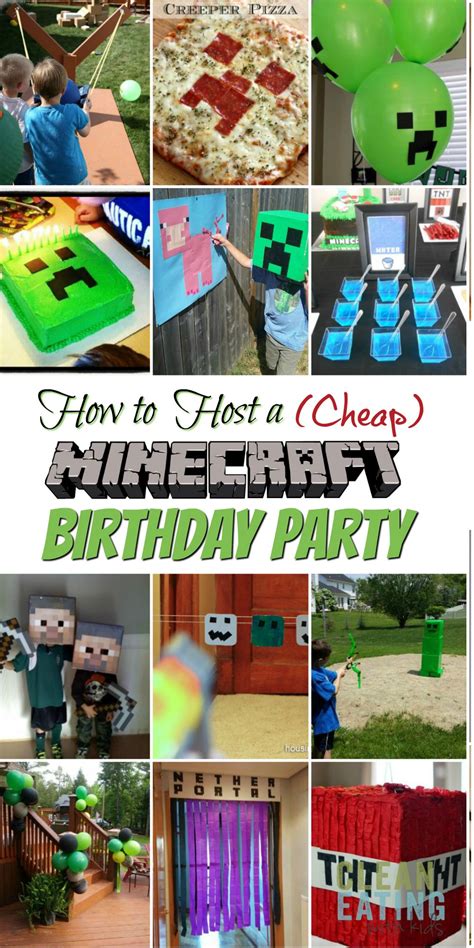 Minecraft Party Ideas {how To Host A Cheap Minecraft Birthday Party} Minecraft Birthday