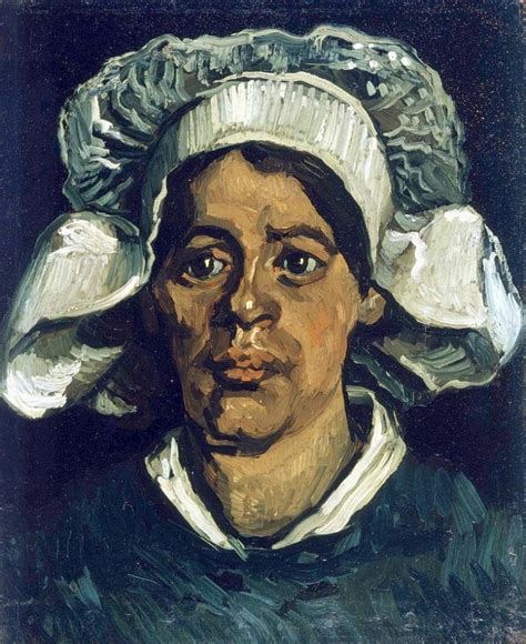 Vincent Van Gogh Head Of A Peasant Woman With White Cap