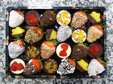 Plateau Fraises Fruits Enrob S Chocolat Bouquet De Fruits