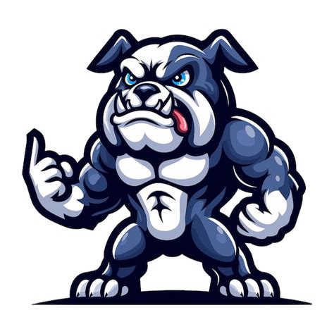 Premium Vector Strong Athletic Body Muscle Bulldog Mascot Design