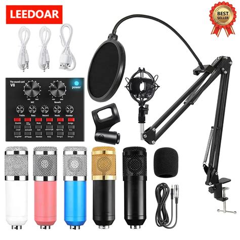 Bm Condenser Microphone V Sound Card Set Professional Audio Bm