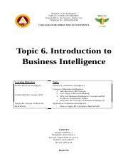 Exploring Business Intelligence Concepts And Applications In The