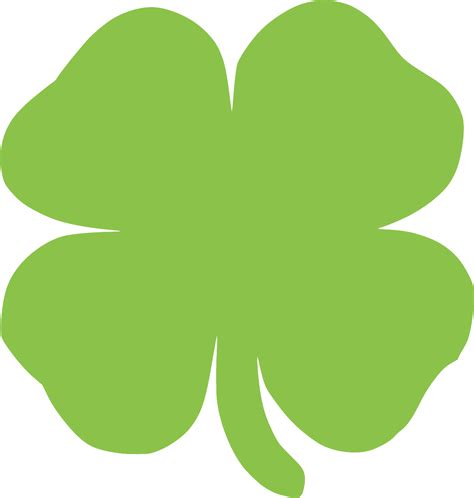 SVG Shamrock Four Leaf Lucky Clover Free SVG Image Icon SVG Silh