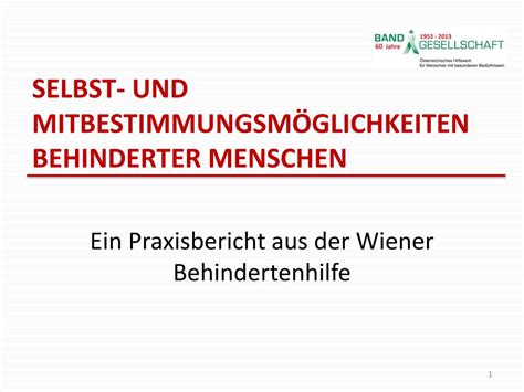 Ppt Selbst Und Mitbestimmungsm Glichkeiten Behinderter Menschen