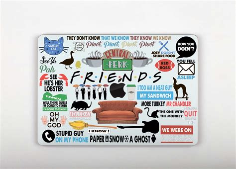 Friends Mac Macbook Decal Friends Laptop Stickers MacBook